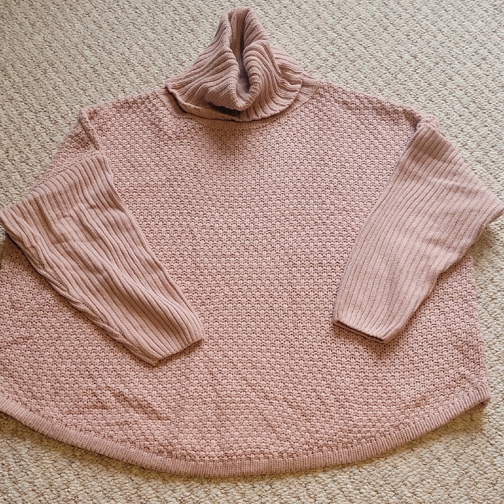 Doe & Rae Blush Cowl Neck Sweater